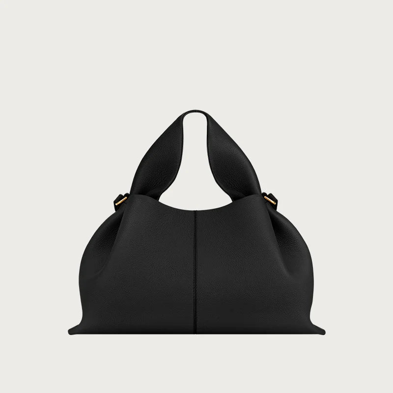 FLENCE New commuting women's single shoulder cloud bag, niche retro high-end leather single shoulder crossbody bag