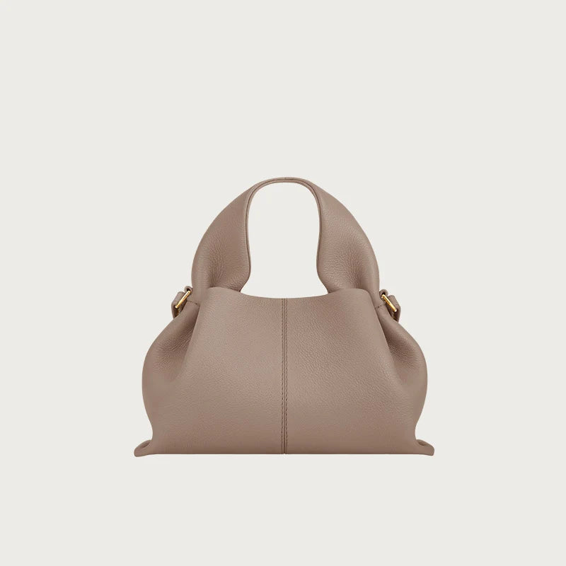 FLENCE New commuting women's single shoulder cloud bag, niche retro high-end leather single shoulder crossbody bag