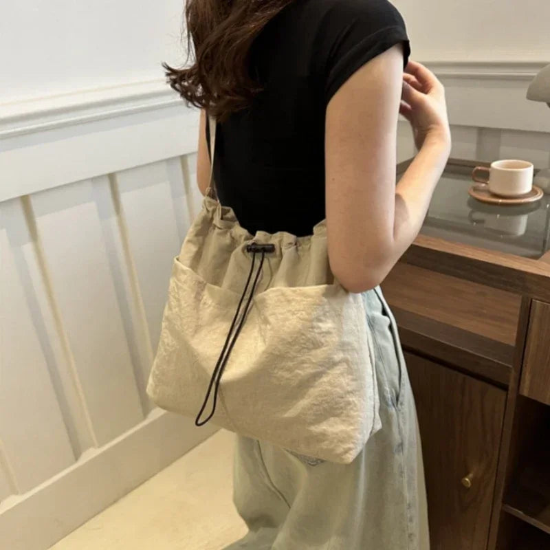 flence Versatile Shoulder Bag for Women's Summer Popular Lightweight Shoulder Crossbody Bag Minimalist Tote Handbag