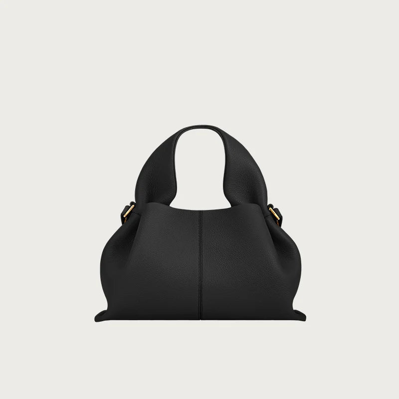 FLENCE New commuting women's single shoulder cloud bag, niche retro high-end leather single shoulder crossbody bag