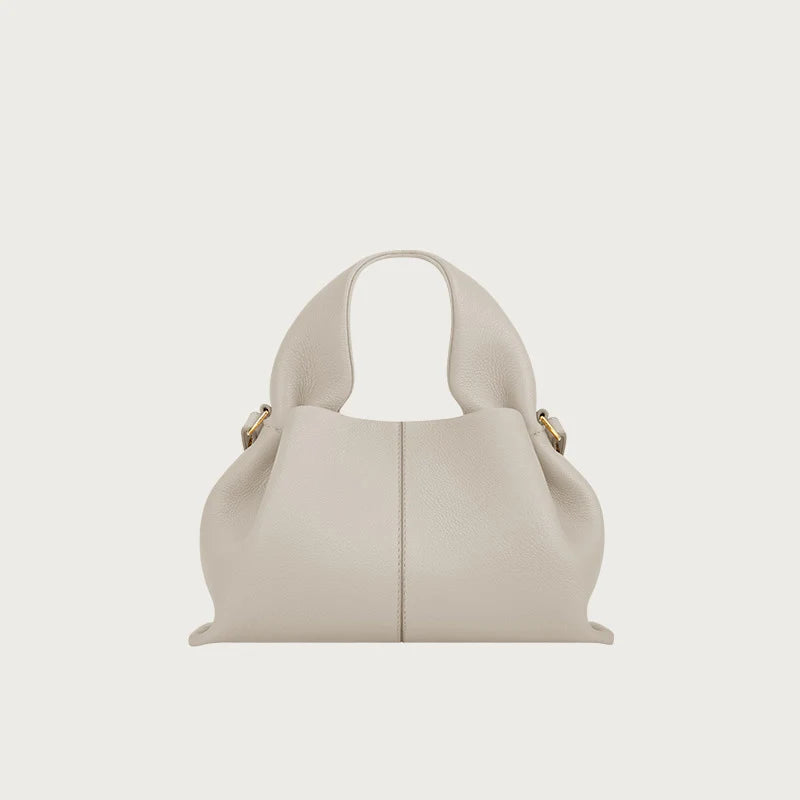 FLENCE New commuting women's single shoulder cloud bag, niche retro high-end leather single shoulder crossbody bag