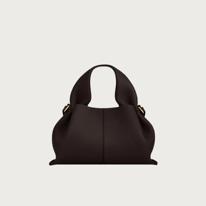 FLENCE New commuting women's single shoulder cloud bag, niche retro high-end leather single shoulder crossbody bag