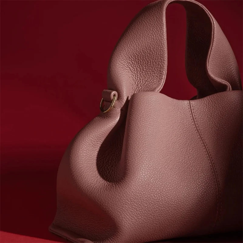 FLENCE New commuting women's single shoulder cloud bag, niche retro high-end leather single shoulder crossbody bag