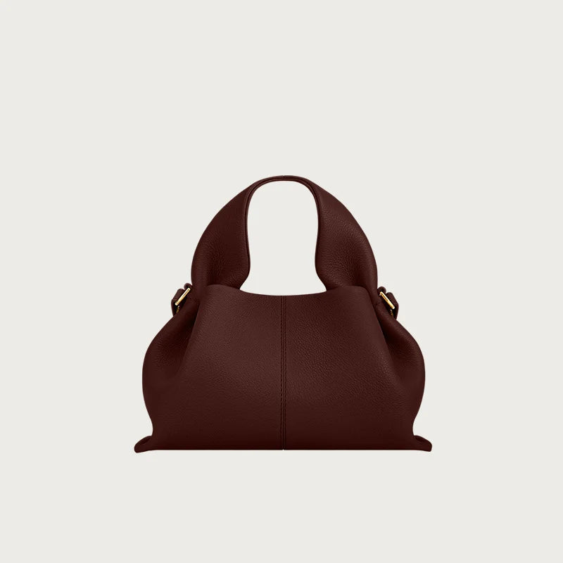 FLENCE New commuting women's single shoulder cloud bag, niche retro high-end leather single shoulder crossbody bag