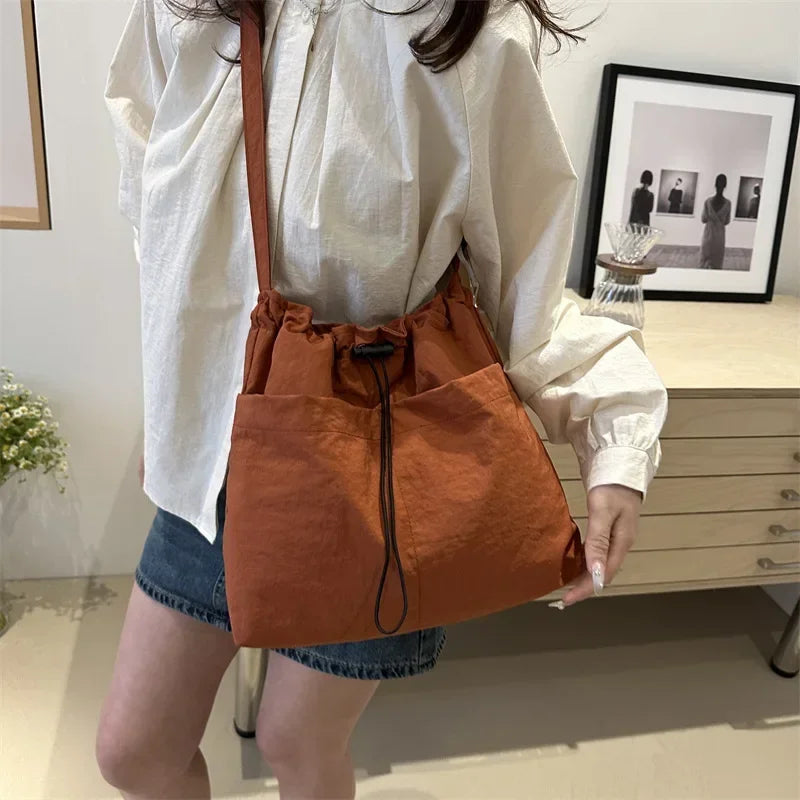flence Versatile Shoulder Bag for Women's Summer Popular Lightweight Shoulder Crossbody Bag Minimalist Tote Handbag